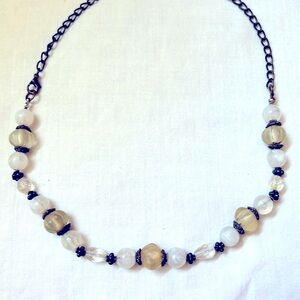 Vintage Glass beads/ Crystals necklace